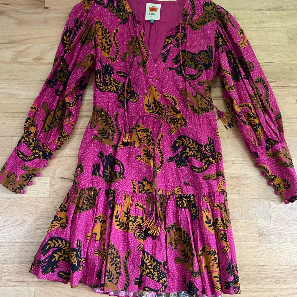 FARM Rio Pink TIGER PRINT dress
